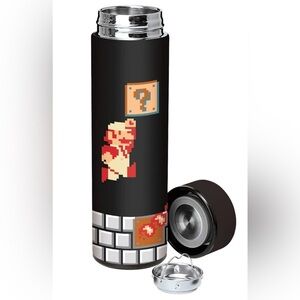 Super Mario Bros Classic Vacuum Insulated Stainless Steel Bottle Fireball tea‎